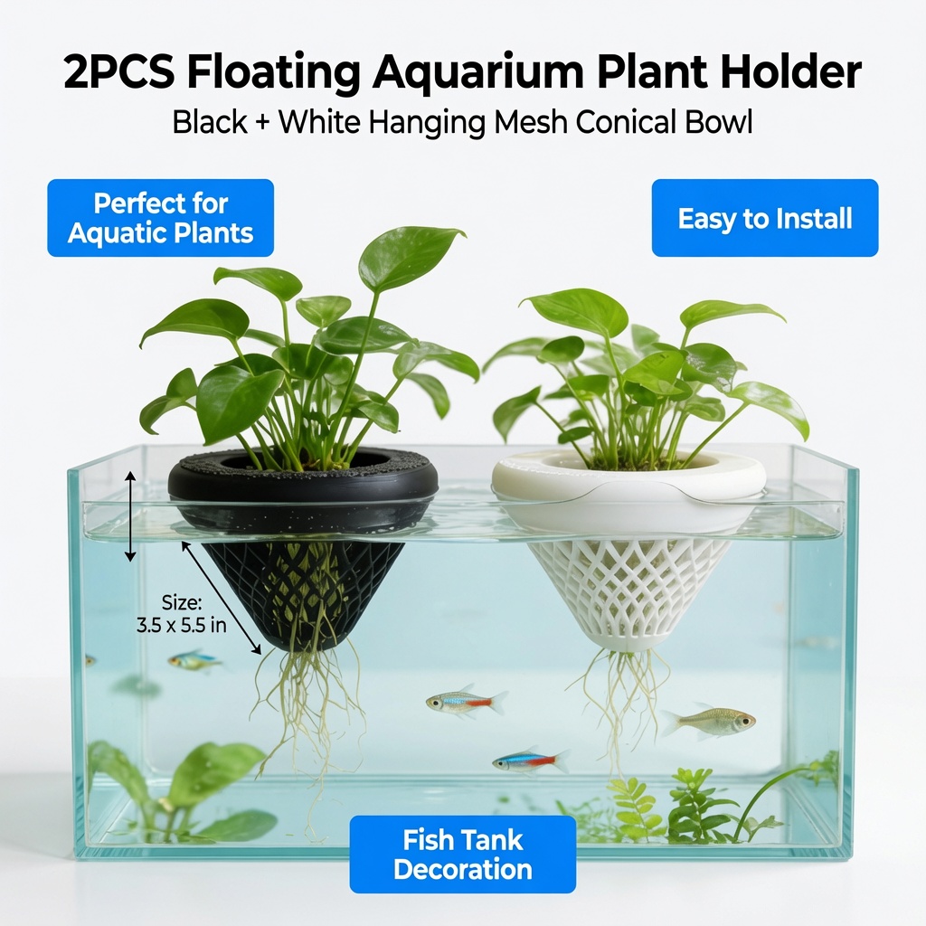2PCS Floating Aquarium Plant H - огляд і ціна Aquarium Fish Escape