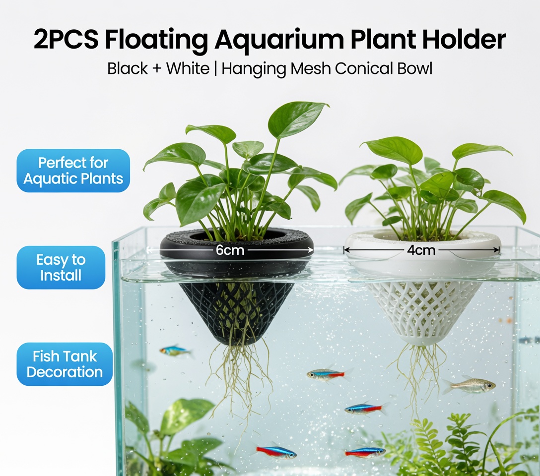 2PCS Floating Aquarium Plant H - огляд і ціна Aquarium Fish Escape