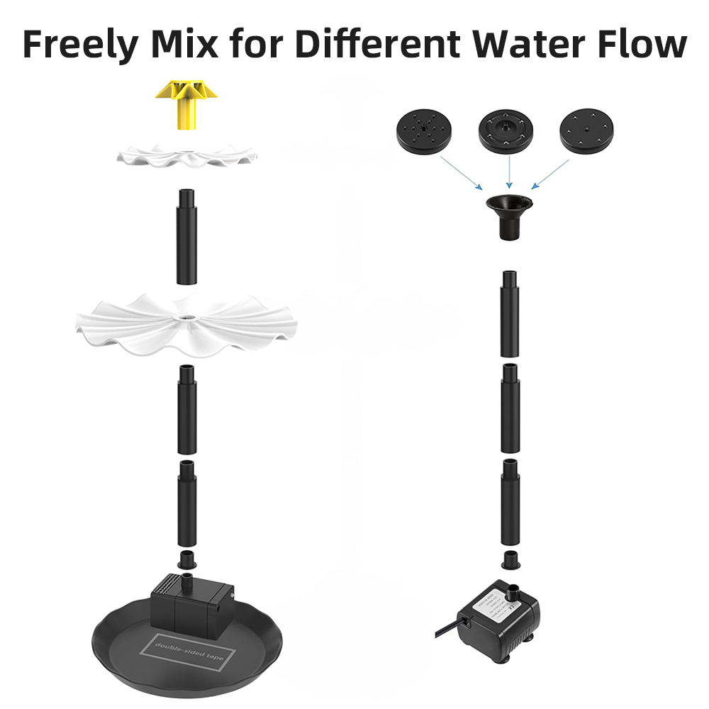 Solar Fountain Pump for Bird B - огляд і ціна Aquarium Fish Bowl
