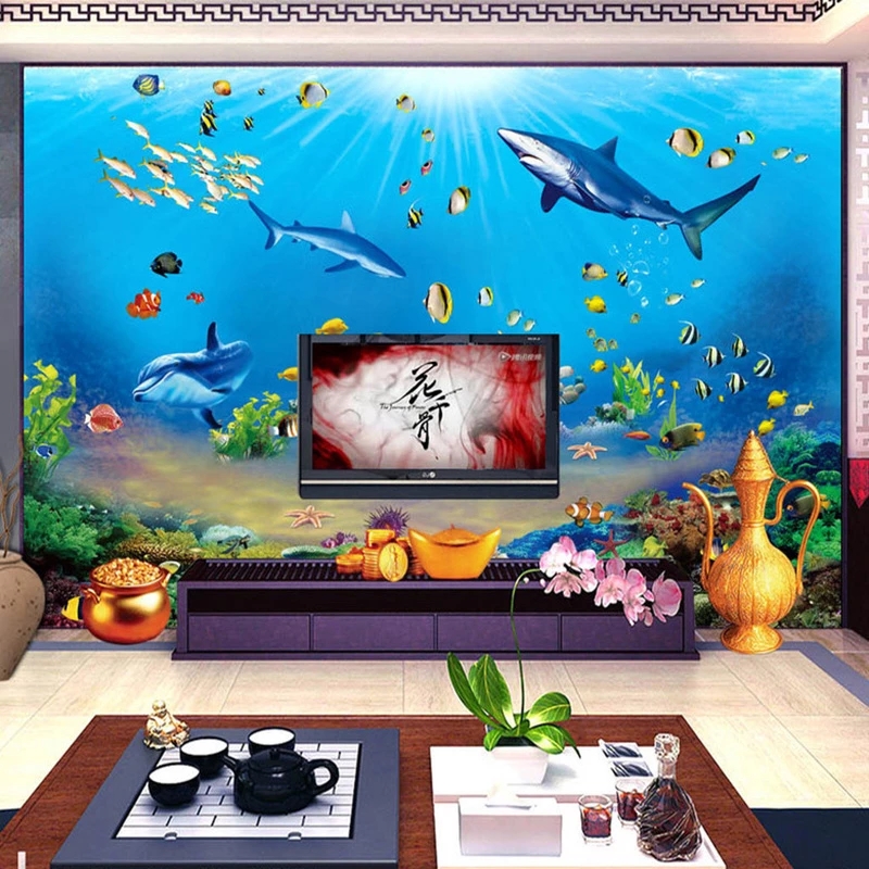 Customized Wallpaper HD Underw - огляд і ціна Aquarium Fish Restaurant