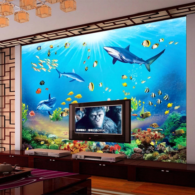 Customized Wallpaper HD Underw - огляд і ціна Aquarium Fish Restaurant