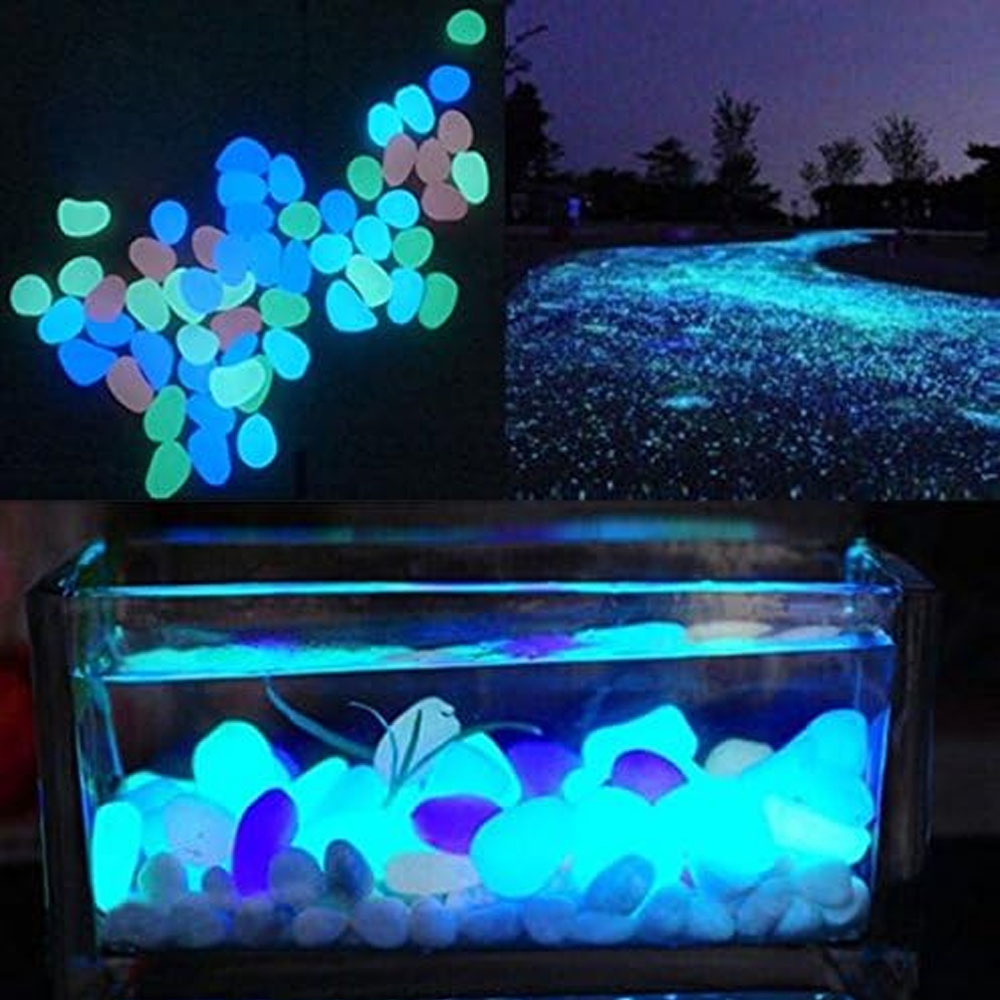 Fish Tank Rocks Glow Blue Pebb - огляд і ціна Aquarium Fish Bowl